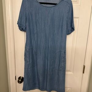 Casual Blue Denin Chambray dress size medium